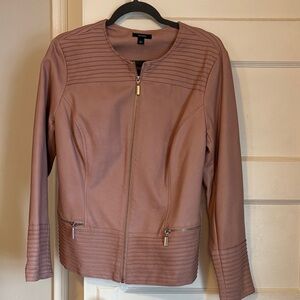 Calvin Klein Women's Pink Leather Jacket